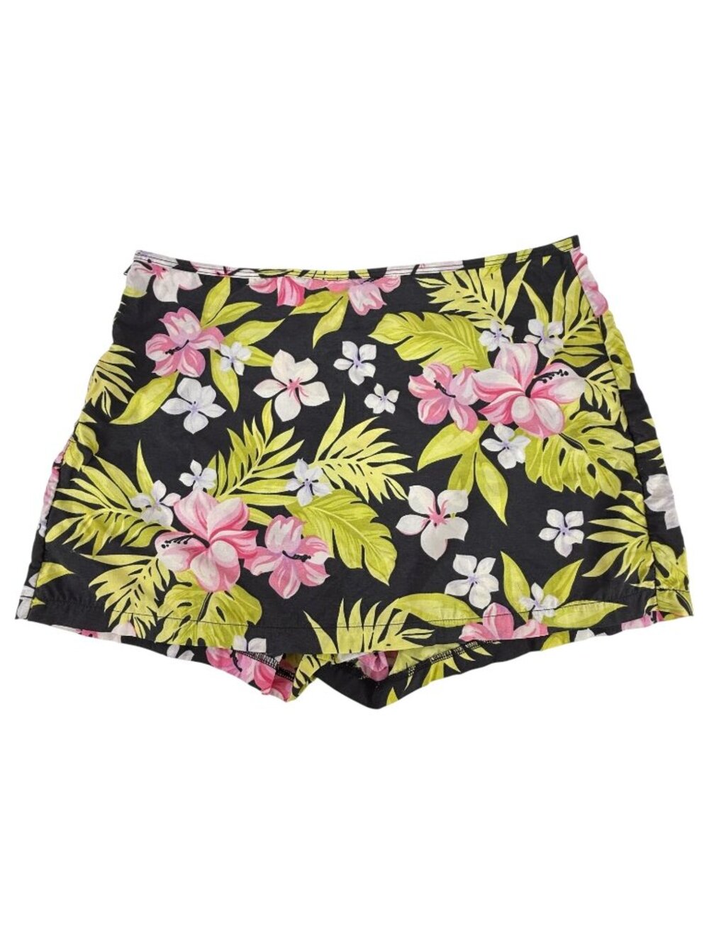 Catalina‎ Womens Swim Bottom Skort Size 12 14 Skirt Short Hawaiian Print Damage